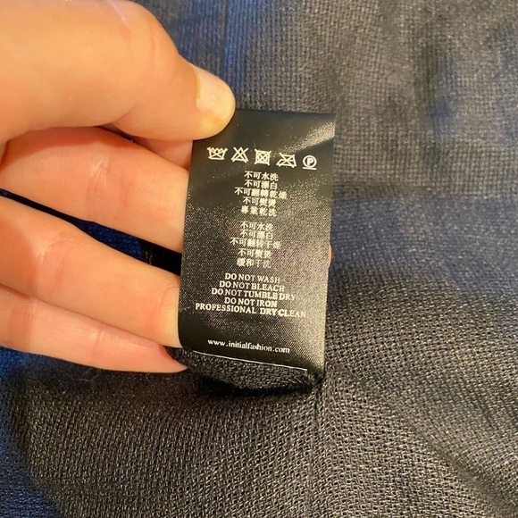 Initial Men’s Blouson Linen Blend Jacket Black Size 165/92A Gothic Blazer Coat - Picture 7 of 10